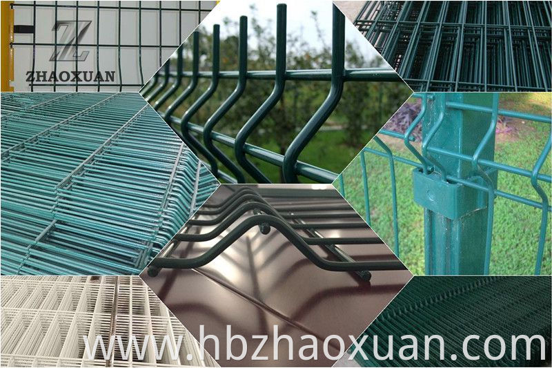 Outdoor Garden Used 3D Curved Fencing Panels Green Coated Border Fence